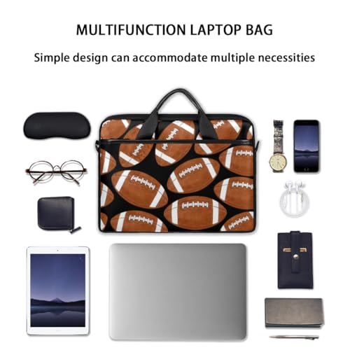 Bolso Maletín para Laptop Football 14-15 Pulgadas Negro y Marrón miniatura 6