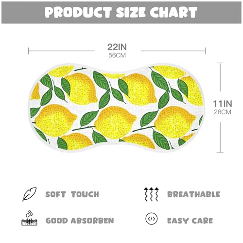 xigua Yellow Lemons Muslin Baby Burp Cloths Set of 1, Super Soft & Absorbent Burping Rags, Cotton Burp Clothes Shower Gift for Newborn, Baby Girls and Boys4