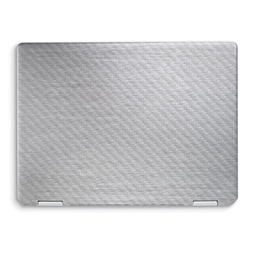 Image of MightySkins Carbon Fiber Skin Compatible with HP Spectre x360 14 inch (2022) Full Wrap Kit - Brushed Aluminium | Protective, Durable Textured Carbon Fiber Finish | Easy to Apply | Made in The USA