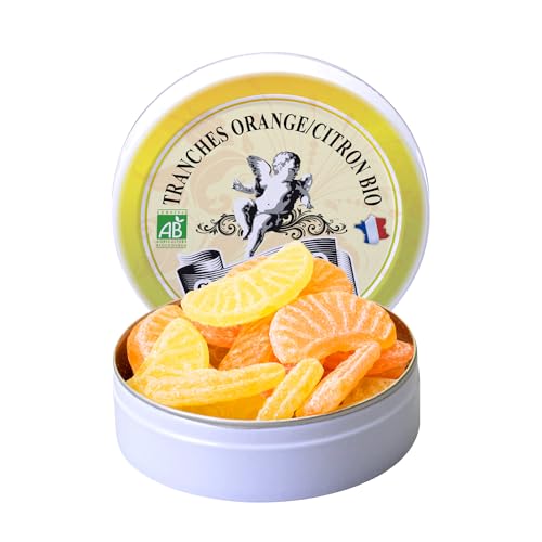 Pastilles Saint-Ange | Bonbons Traditionnels 100% Français (Bio Orange Citron)