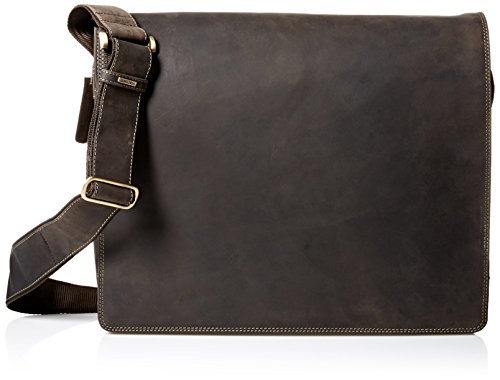 Visconti Harvard X-Large Crossbody Messenger Bag A4 Plus/Distressed Leather, Brown, One Size