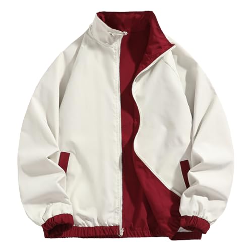 Men's Double-sided Windproof Jacket Fall and Winter Outdoor Loose Standing Collar Jacket Casual Sports Tops3