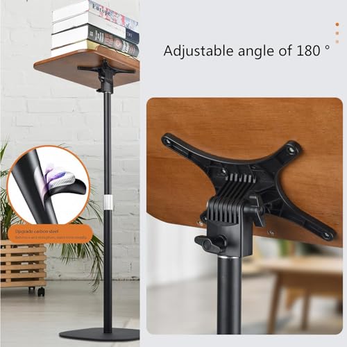 Image of Adjustable Portable Lectern Stand for Churches - Sturdy Podium with Inclined Reading Surface, Easy Assembly Floor Standing Desk for Worship, Presentations & Eventscm(50-170Cm-B)