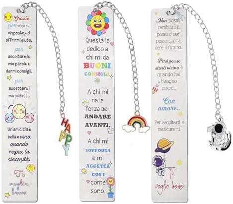 Segnalibro Metallo Per Collega - Regalo Compleanno/Natale Con Scatola 13x2.6 Cm - Foto 8