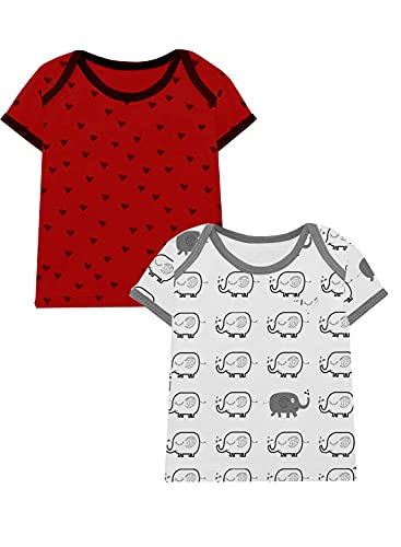 Image of A.T.U.N. (ALL THINGS UBER NICE) Unisex Kids Cotton Printed Regular T-Shirt (Pack of 2)
