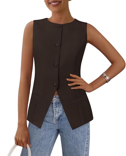 PRETTYGARDEN Women's Summer Suit Vest Tops 2026 Dressy Business Casual