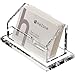 HeZone Acrylic Card Holder Clear Horizontal Business Card Organizer Stand for Desk 1 Slots Business Cards Stand for Women and Men,Office Desk Accessories,Organize 50 Cards-1 Pack