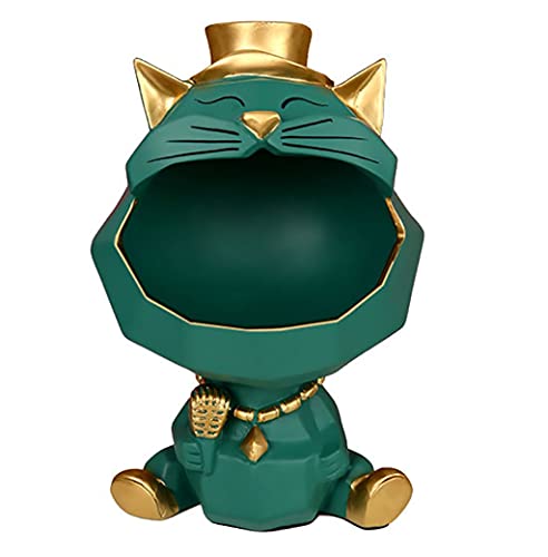 DUNAKE Bols Keys,Bols Clé Résine,ature Statues de Salon décoration,Figurine Ornement innovant Nordique Bureau décor à la Maison Espace thème fête faveurs Cadeaux (Color : Green)