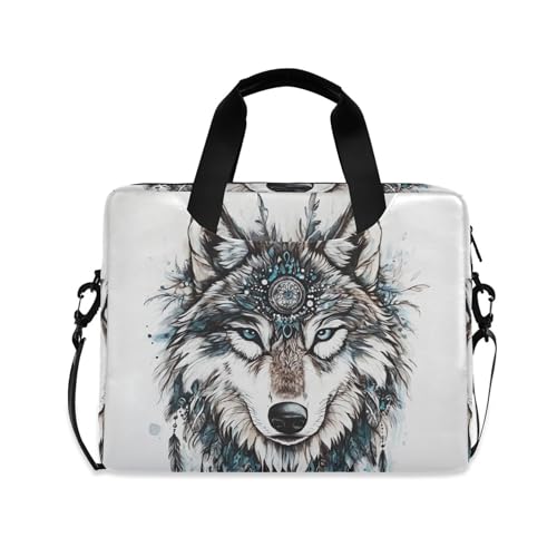 Bolsa maletín para laptop ALAZA Boho Wolf 13-15.6" miniatura 1