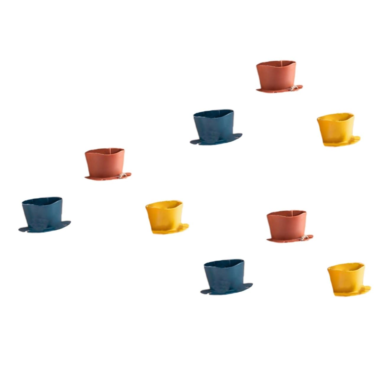 Cabilock 9piezas Soporte De Cepillos De Dientes y Afeitadoras Sin Perforaciones Organizador De Baño Multifuncional Estante De Pared De Naranja Azul Oscuro