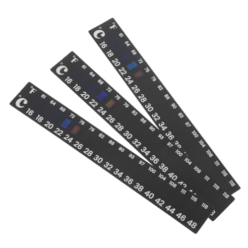 COLLBATH 3pcs Thermometer Sticker Strips for Brewing Fermentation Adhesive Thermometer Strip for Beer Yogurt and Bread Accurate Temperature Monitoring Tool