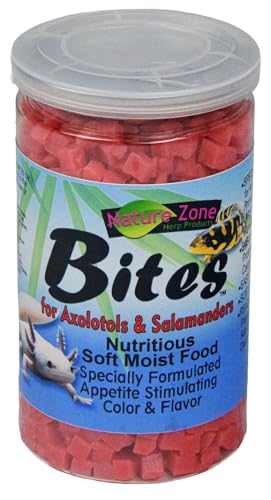 Nature Zone Bites for Axolotols 9 oz axolotol Food Aquatic Amphibian Food Salamander Newts