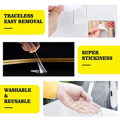 Image of 3 Meter Multipurpose Double Sided Tape Heavy Duty - Adhesive Silicone Tape, Heat Resistant, Multi-Functional, Removable, Washable, Reusable Anti-Slip Gel Grip Tape (Grip tape)