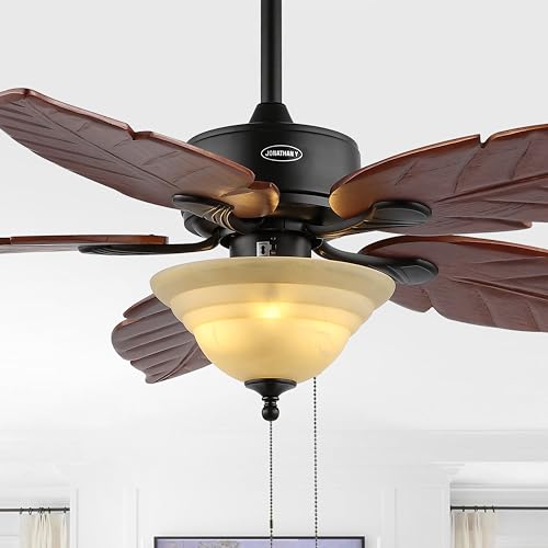 JONATHAN-Y-JYL9720B-Poinciana-52-3-Light-Coastal-Bohemian-IronWood-Palm-Leaf-LED-Ceiling-Fan-with-Pull-Chain-Rustic-Eclectic-Transitional-Office-Living-Room-Dining-Room-Bedroom-Dark-Brown JONATHAN Y JYL9720B Poinciana 52 3 Light Coastal Bohemian IronWood Palm Leaf LED Ceiling Fan with Pull Chain Rustic Eclectic Transitional Office Living Room Dining Room Bedroom Dark Brown