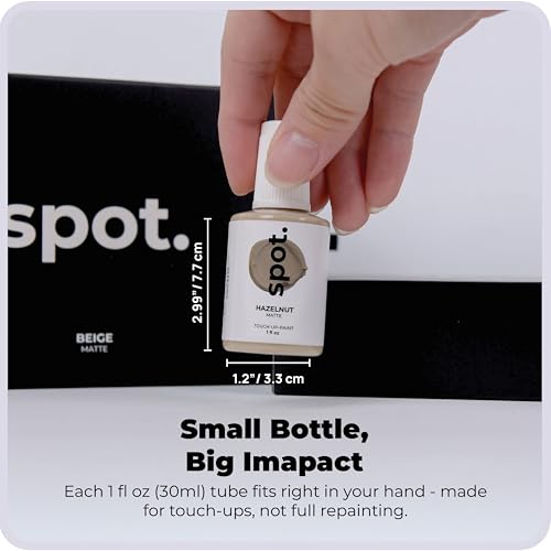 Image of spot. Touch-Up Paint | Matte Finish for Cabinets, Walls, Doors & Furniture | Multi-Tone Beige Repair Kit | Quick-Dry, Self-Priming, Low-Odor, Eco-Friendly | No-Sanding or Primer Needed | 3 Pack
