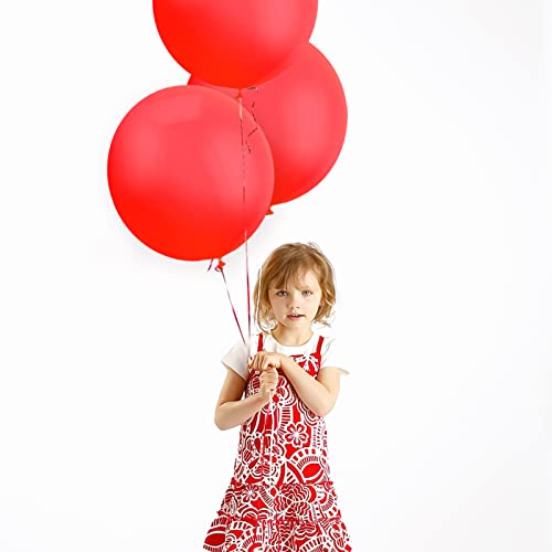 30Ct/Pack Red Balloons 18 Inch Big Red Balloons Latex Giant Red Balloon Jumbo Thick Red Balloons For Valentines Day Birthday/Wedding Party/Festival/Event/Carnival Decorations #TOP6