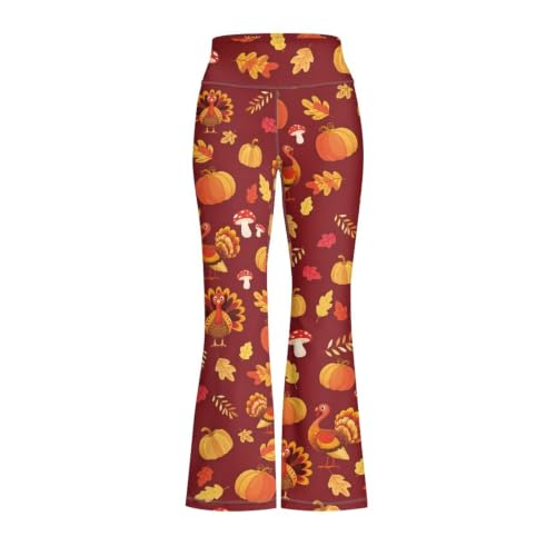 Image of Girls Flare Leggings Cute Bell Bottoms for Teen Girls Wide Leg Sweatpants for 5-14 T