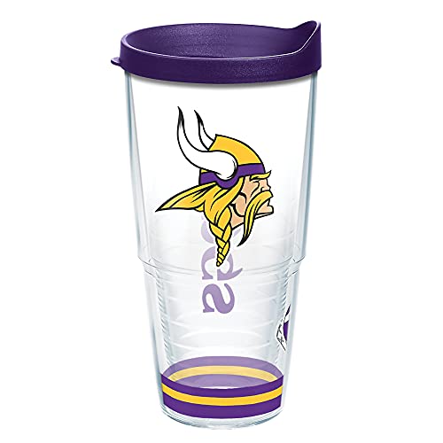 Tervis NFL Minnesota Vikings Arctic Made in USA Double Walled Insulated Tumbler, 24oz, Clear
