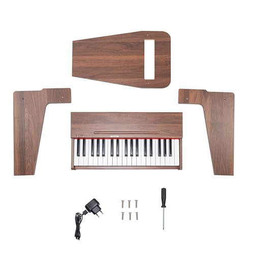 Image of Mini Piano Keyboard for Beginners (Wooden Finish) | 37-Key Mini Musical Keyboard for Children & Kids | Dual Power (Battery & Adapter) | Safe Low Voltage | Built-in Speaker