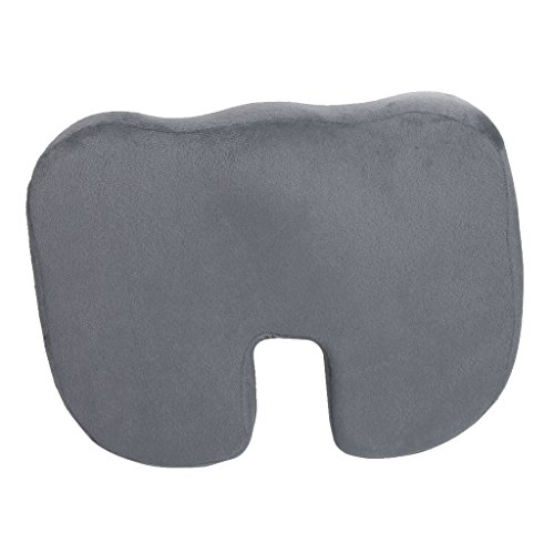 Generic Ultra Comfort Coccyx Orthopedic Foam Chair Seat Cushion Pad (Grey, Standard)