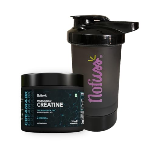 nofuss® micronised creatine monohydrate + hcl with shaker | faster absorption | strength, muscle growth & recovery | men & women | unflavored |100g