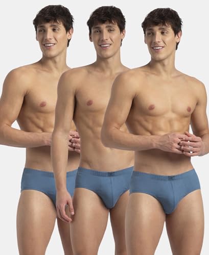 Image of Jockey 8035 Men's Super Combed Cotton Solid Poco Brief with Ultrasoft Concealed Waistband (Pack of 3)