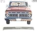 New Front Bumper Face Bar Chrome Steel Without Mounting Bracket For 1967-1977 Ford F-100 F-250 F-350 F-500 F-Series Direct Replacement C4TZ17757D