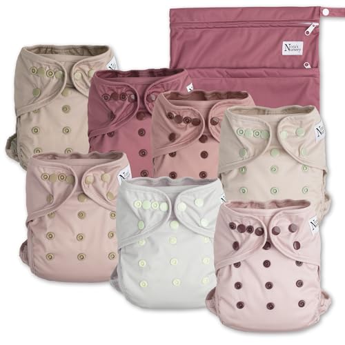 Image of Nora's Nursery Cloth Diaper Cover, Reusable Cover with Snap Closure, Shell for Prefold, Flat, or Fitted Inserts, Includes Wet Bag - Ballet Slippers