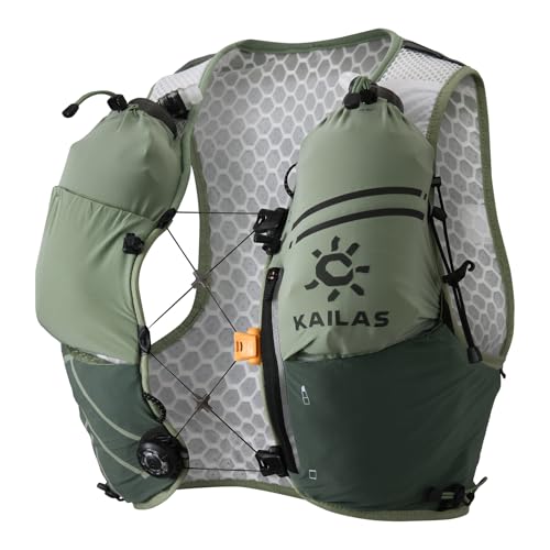 KAILAS FUGA AIR 7 ? Running Hydration Vest Hydration Pack Lightweight with Two TPU Water Bladders for Women Trail Cycling Hiking Tamashii Green M?C-D?