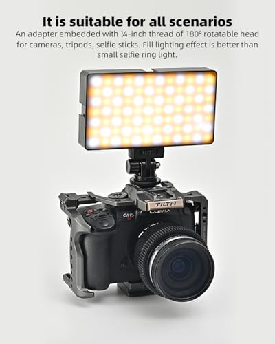 LED Desk Lamp, Ring Light for Laptop Desk Clip On, Reading Light with Clamp, Silicone Flexible Arm Book Light, Video Conference Lighting with Stand for Phone/Zoom Meeting/Video Call/Record (Dark Grey) - image 4