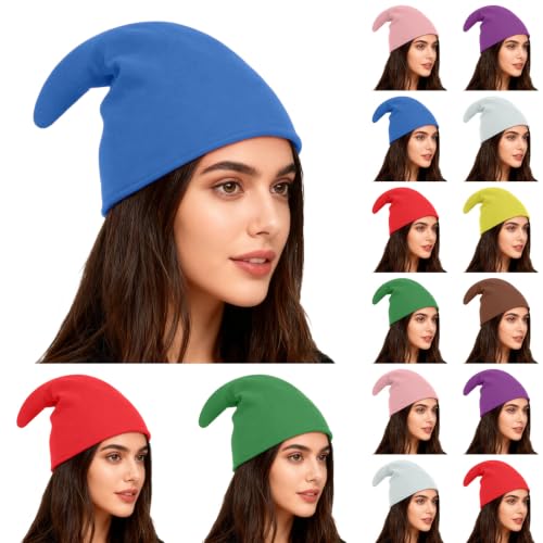 Gnome Hat for Adults, Womens Mens Beret Pointy Wizard Hats for Christmas - image 1