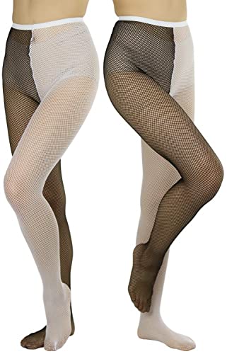 Image of ToBeInStyle Women's Two Toned Vibrant Jester Contrast Opaque Multicolored Tights