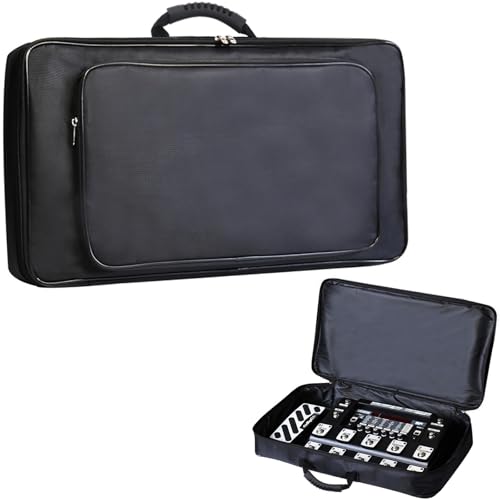 Guitar Effects Pedal Board Carry Bag, Guitar Portable Gig Bag Effects Pedal Case for Micro Controllers, Keyboards, and Multi-Effects Pedals, Carrying Bag Large Capacity Pocket Ideal for Guitar Lover