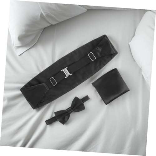 Conjunto de fajín y moño de satén para hombre, 6 piezas miniatura 6