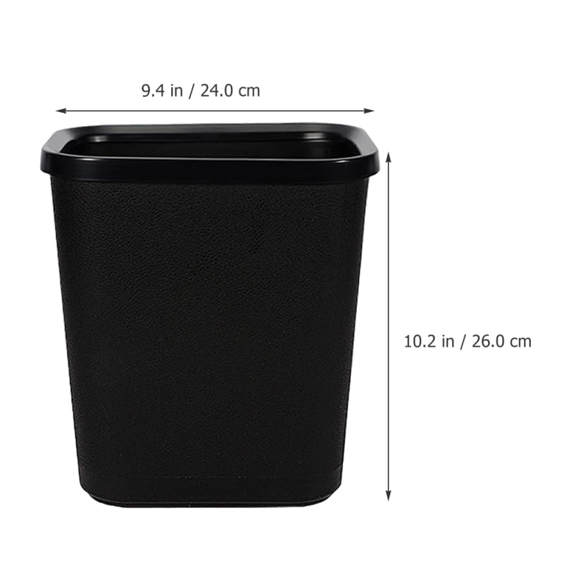 Caneca de basura abierta de plástico negra 26x24x16.5 cm miniatura 5