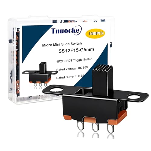 Mini interrupteur à bascule SPDT SS12F15-G5 vertical avec bouton de 5mm pour circuits