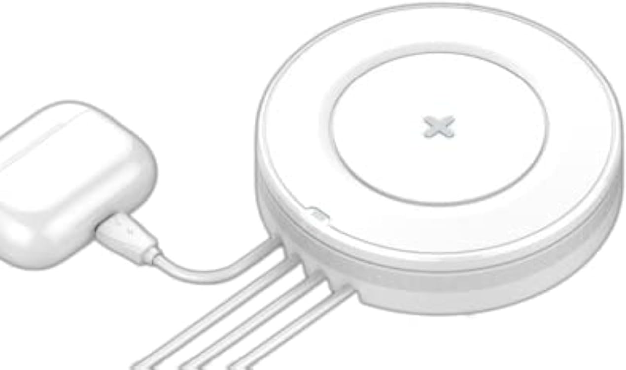 Wireless Charging Station 5-in-1 32W with Qualcomm Fast Charge 3.0 and Auto ID Ports and Apple Power Delivery Multiple Devices Support