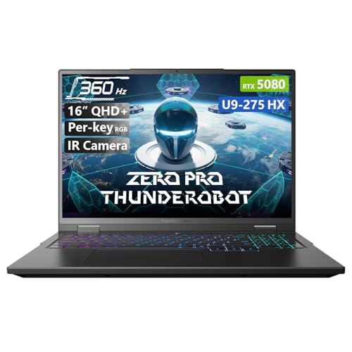 Thunderobot Zero 16 Pro Q[~Om[gp\R GeForce RTX 5080 Core Ultra 9 275HX 16C` QHD+ 360Hz fBXvC 64GB DDR5 4TB SSD L[ƂRGB FHD 