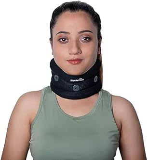 Wonder Care Soft Cervical Collar Adjustable Collar Neck Support Brace Neck Support Soft Neck Collar Neck Brace for Neck Pain and Support for Women & Men-S