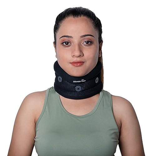 Wonder Care Plastic Soft Cervical Collar Adjustable Collar Neck Support Brace Neck Support Soft Neck Collar Neck Brace For Neck Pain And Support For Women & Men, large