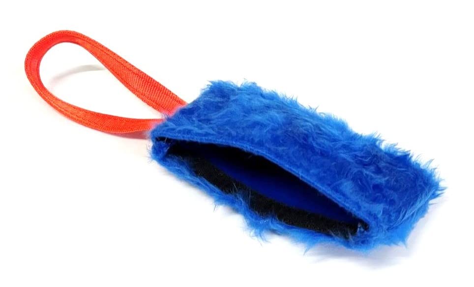 Church Products UK Dog Training Treat Bag Obedience Retrieve Furry Long Prey Dummy With Sewn In Squeaker 7" x 4" In (Blue) — image 1
