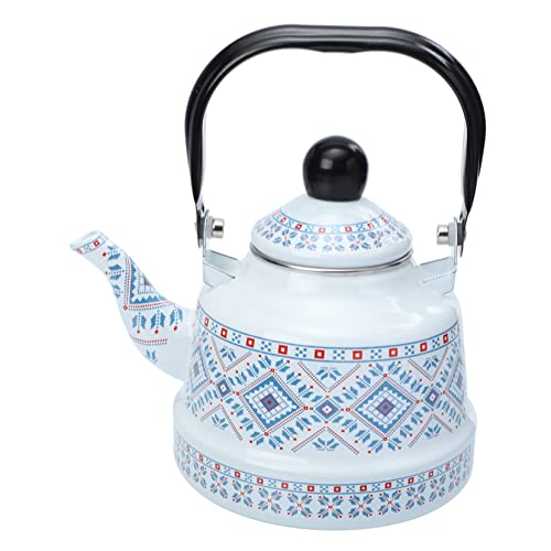 Tetera esmaltada Tetera de porcelana Tetera esmaltada Tetera vintage Suministros para el hogar Calentador de agua para el hogar Hervidor de agua Estufa Tetera Tetera decorativa Acero inoxidable Chin