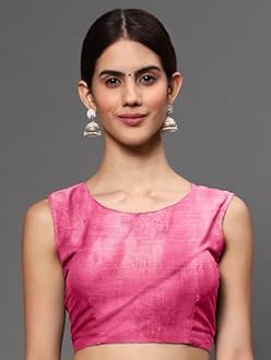 leeza store Women's Linen Tissue Silk Silver Zari Floral Motifs Jacquard Banarasi Saree With Blouse Piece