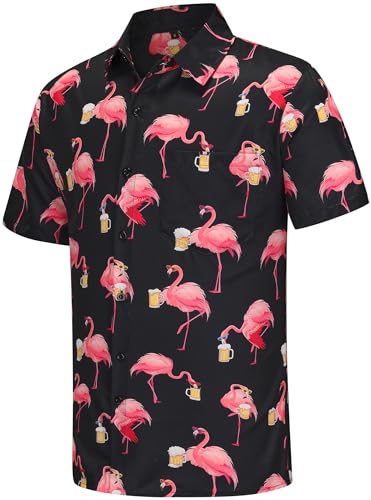 Men's Hawaiian Shirt Funny Summer Beach Casual Short Sleeve Button Down Shirts for Men3