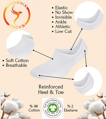 3 Pairs No Show Ankle Socks Women & Men,%98 Organic Cotton Low Cut Short Sneaker Athletic Running Socks2