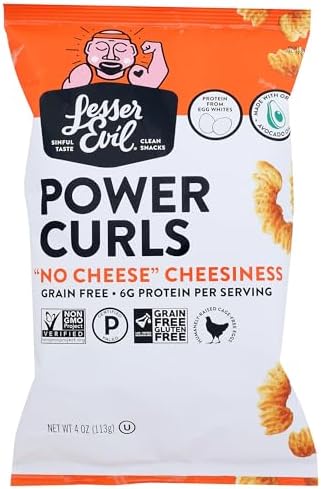 Lesserevil Power Curls Egg And Cheese, 4 Oz