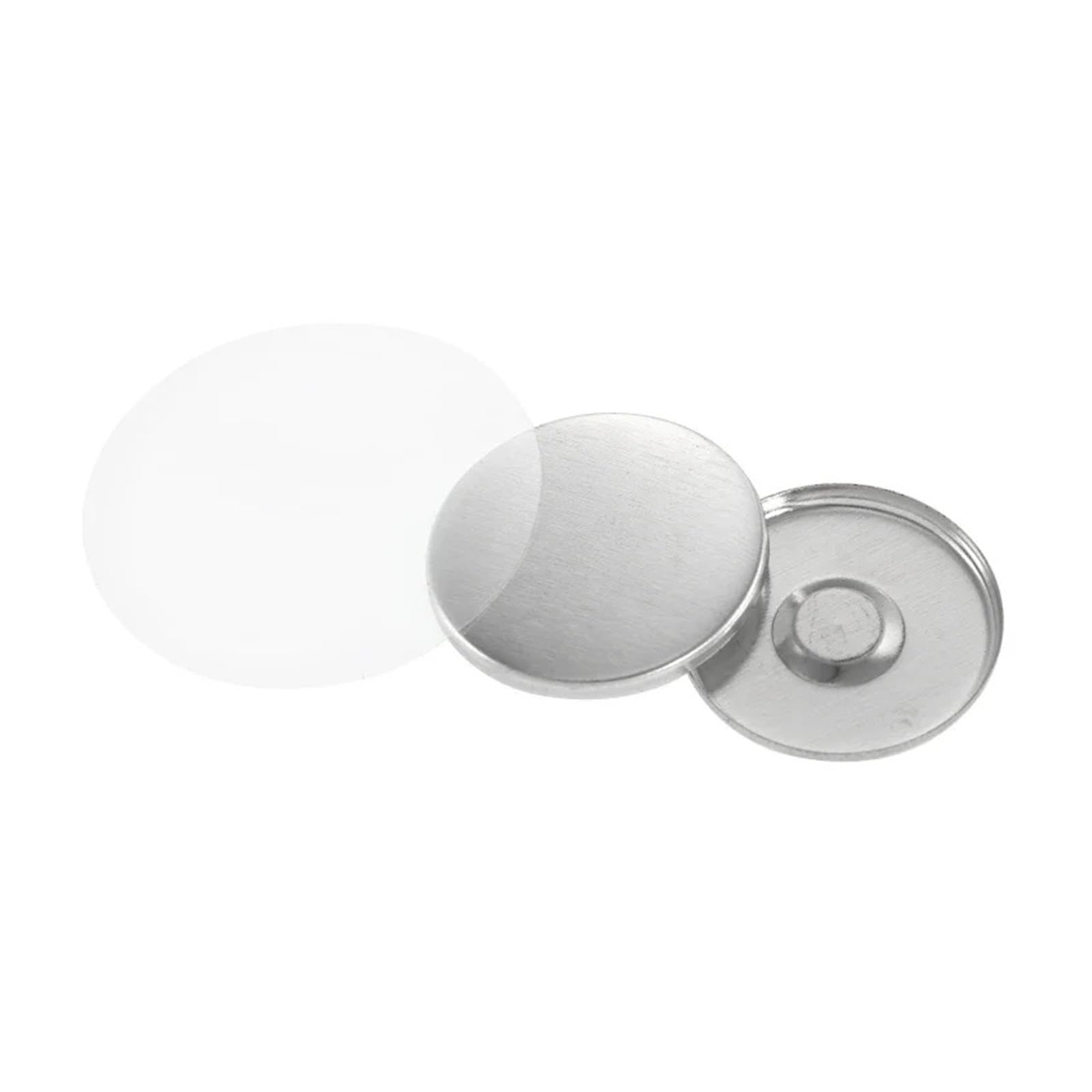100 piezas de consumibles for máquina de insignias con imán magnético fuerte for refrigerador, 25-58 mm, pieza de botón de insignia en blanco for bricolaje Uso generalizado(58mm 100PCS)