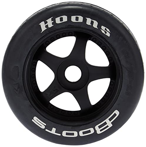 Arrma Dboots Hoons 53/107 2.9 Pre-Mounted Belted Tires, Silver, 17Mm Hex, 5-Spoke (2), Ara550084, Black #TOP2