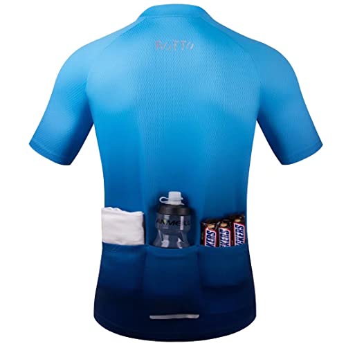 ROTTO Mens Short Sleeve Cycling Jersey Gradient Color Series - Image 3