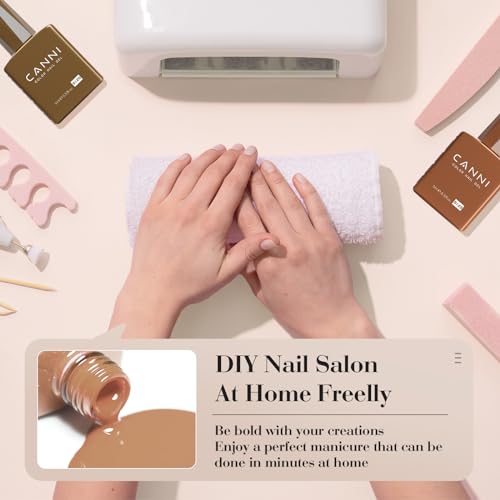 CANNI 6Pcs 9ml Hema-Free Nude Brown Fall Gel Nail Polish Set- Dark Brown Fall Colors Gel Polish Kit DIY at Home Salon Christmas New Year's Gifts for Girls - Image 7